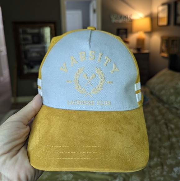 🧢 2/$20🧢 Suede Varsity Lacrosse Club Baseball Hat - Picture 1 of 6